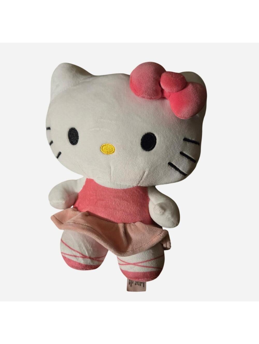 Official Sanrio Hello Kitty plush toy dressed in a charming pink ballet outfit